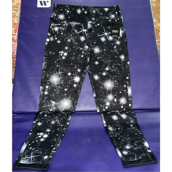 Midnight Black & White Stargaze Reversible Leggings - Picture 1 of 2